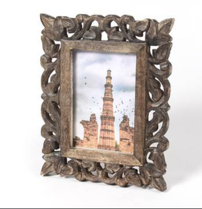 Marco de fotos de cuerno de madera hecho a mano con lienzo de diseño vintage de metal disponible en todos los tamaños para decoración del hogar Marco de imagen liso - Product Image 3