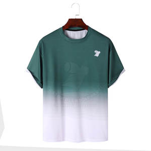 Camisetas de cuello redondo de alta calidad para hombre, tejido de punto suave, ligero, transpirable, diseño de logotipo personalizado, estampado profesional de verano - Product Image 1