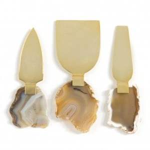 Offre Spéciale ensembles de fromage en acier inoxydable de qualité incroyable ustensiles émail imprimé et acier inoxydable avec outils à fromage plaqués argent - Product Image 3