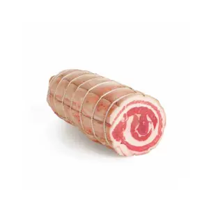 Carne de porco magro feita na Itália de melhor qualidade com gordura de corpo inteiro bacon curado Parma orgânico bio 600 g