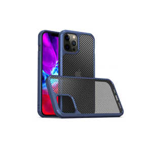 Étui de protection souple en TPU Netzy SAFA Inox Series pour iPhone 12 Pro Max 14 Plus 13 Pro Max - Finition bleue premium - Product Image 1