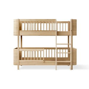 Modern Solid Wood Kids Bunk Bed Scandinavian Design Safe Children <b>Twin</b> Over <b>Twin</b> <b>Cot</b> - Product Image 1