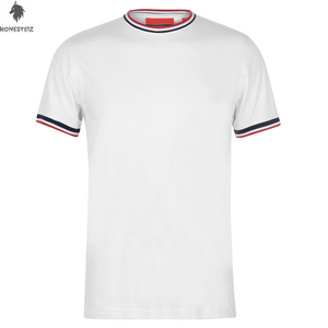 T-shirt Ringer Homme Grande Taille Personnalisé en Polyester/Coton de Haute Qualité 220 Grammes Motif Uni Streetwear Tendance Tricoté Formel - Product Image 1