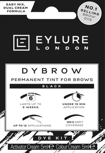 Kit de Tinte Permanente para Cejas Eylure Dybrow 5ML Negro, Pigmento para Maquillaje Permanente - El Empaque Puede Variar - Product Image 1