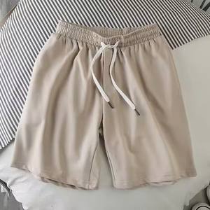 Pantalones Cortos Deportivos de Alta Calidad para Hombre, de Lona de Poliéster/Algodón, Cintura Media, Cierre con Cordón, Secado Rápido, Talla Grande, Lisos, para Gimnasio, Fitness y Entrenamiento - Product Image 4