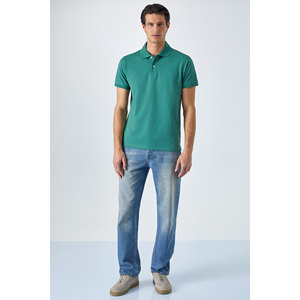 GRIMELANGE MONAGHAN T-shirt à manches courtes boutonné à col polo pour homme, coupe décontractée - Product Image 2