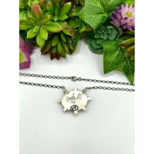 Collier vintage bohème en argent sterling avec turquoise Royston, motifs goutte d'eau, fleur, cœur et diamant, cadeau - Product Image 2