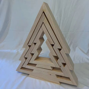 ARBRE DE NOËL FABRIQUÉ DÉCORATION ÉCOLOGIQUE CADEAU FAIT À LA MAIN Arbre en bois ornemental fabriqué en cerisier un arbre pour n'importe quelle saison - Product Image 1