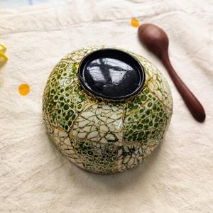 Bols à noix de coco naturelle OEM de haute qualité, vaisselle en nacre incrustée, bol à fruits secs artisanat du Vietnam - Product Image 4