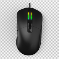 Souris de jeu sans fil, souris de jeu légère, souris de jeu filaire RGB avec rétroéclairage LED, interface USB, style mini silencieux pour PC