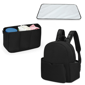 Bolsa de Pañales <span class=keywords><strong>3</strong></span> <span class=keywords><strong>en</strong></span> <span class=keywords><strong>1</strong></span> Personalizada de Fábrica, Portátil, con Cambiador + Bolsa para Cochecito, <span class=keywords><strong>Mochila</strong></span> Multifuncional para Mamá, para Viajes al Aire Libre - Product Image 1