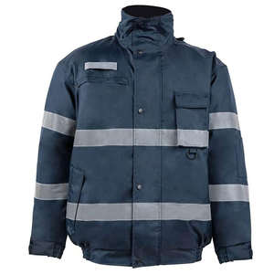Chaqueta de Seguridad de Alta Visibilidad ANSI Clase 1 EN ISO 20471 CLASE 2 con Forro Polar, LED Intermitente Reflectante, Impermeable, con Logotipo para Hombre - Product Image 1