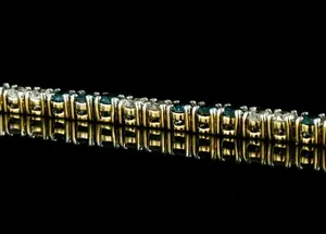 สร้อยข้อมือเทนนิสเงินแท้ 925 สำหรับผู้หญิง ประดับด้วยมอยส์ซาไนต์เจียระไน 6 กะรัต ชุบทอง น้ำหนัก 15 กรัม เหมาะสำหรับเป็นของหมั้น - Product Image 4