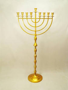Gold Plated Menorah Tabletop <b>Candle</b> Stand for Home Decor Christmas Easter and Valentine's Day Hotel Party Decorative Lighting - Product Image 2
