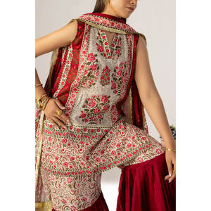 Conjunto de traje de 3 piezas estampado para mujer con dupatta CL-62179 - Product Image 3