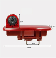 Caméra de recul grand angle à vision nocturne pour Renault Trafic Opel Vivaro | Caméra de recul HD AHD 1080P étanche avec feu stop monté en hauteur