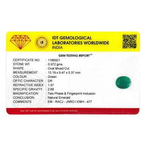 พลอยมรกตสีเขียวธรรมชาติทรงเหลี่ยมเจียระไน 4.86 กะรัต สำหรับทำเครื่องประดับ (ใบรับรอง IGI) - Product Image 4
