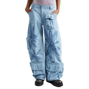 Pantalones holgados de cintura alta, nueva ropa de moda para mujer, pantalones multibolsillos para mujer, pantalones de chándal Cargo informales personalizados para mujer - Product Image 2