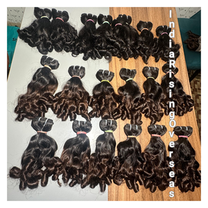 Extensions de cheveux indiens Remy bruts, texture ondulée douce, non traitées, double trame, pour usage quotidien : modèle non permanent - Product Image 2