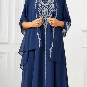 Abaya de Lujo para Mujer, Diseño 2026, Abaya Larga Modest Premium con Elegante Trabajo de Cuentas y Bordado con Hilos Finos - Product Image 1