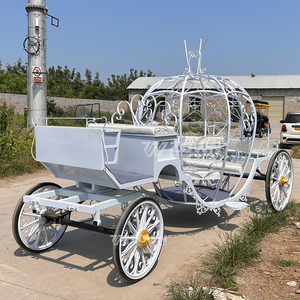 Electric Pumpkin Horse Carriage 4 Wheels European Style Wedding Sightseeing Hotel <b>Pick</b>-up for 4-6 People - Product Image 5