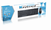 Kit Clavier et Souris Ergonomiques Filaire USB pour Ordinateur Portable PC, Mince, Étanche, Rétroéclairage LED, Style Mécanique Mini, 104 Touches Standard, Noir, 1m
