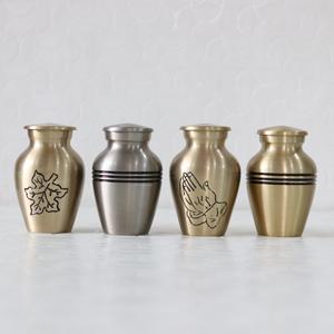 Manufacturer's Engraved Carved Brass <b>Urn</b> Custom Printed Cremation Jewelry Metal Keepsakes <b>for</b> <b>Human</b> <b>Ashes</b> <b>Small</b> Funeral Supplies - Product Image 2