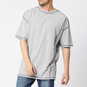 T-shirt de sport en coton pour homme, coupe classique, respirant, manches courtes, tee-shirt de fitness, logo personnalisé, haute qualité, couleurs personnalisées - Product Image 3