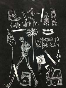 T-shirt Sublimation Mineral Wash T Shirt Custom Stone Wash Vintage T Shirt Faded Enzyme Wash - Product Image 5