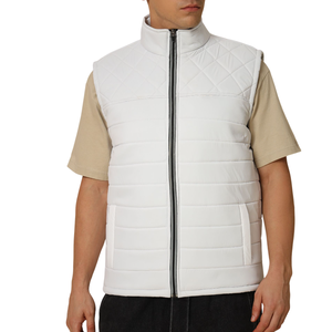 Men's Custom Logo Lightweight Puffer Vest - Breathable Quilted Sleeveless Winter Coat Urban Warm Style - Product Image 1