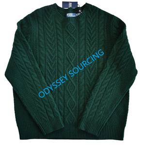 เสื้อสเวตเตอร์แบบสวมหัวสำหรับผู้ชายเสื้อสเวตเตอร์แบบสวมหัวผ้าฝ้าย100% กันรอยยับไม่ยับมีสายถักแขนยาวแบบลูกเรือสำหรับฤดูหนาว - Product Image 4