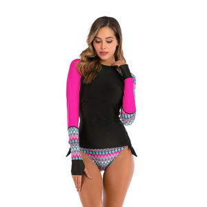 2025 diseño personalizado mujeres Rash Guard Spandex poliéster mujeres Rash Guard alta calidad mujeres Rash Guard precio al por mayor - Product Image 1