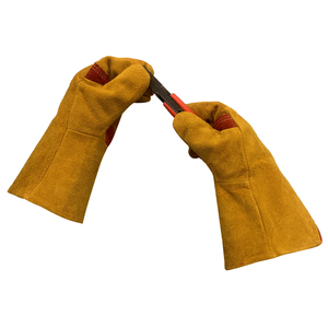Made in Pakistan Custom Cut Resistant Cowhide Split Leather Welding Gloves - Product Image 6
