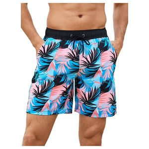 Short de plage 4-étirement à séchage rapide de haute qualité avec étiquette de logo personnalisée maillot de bain d'été pour hommes - Product Image 1