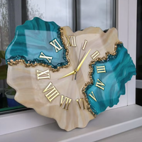 Jam Dinding Kayu Resin Bulat Gaya Malaikat Elegan Klasik Buatan Tangan Desain Model Ukuran Kustom Tersedia untuk Dekorasi Rumah Unik