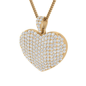 Rikhava Premium Quality Heart Pattern Diamond Pendant Venta caliente Encantos de moda para damas Idea de regalo de boda perfecta - Product Image 1