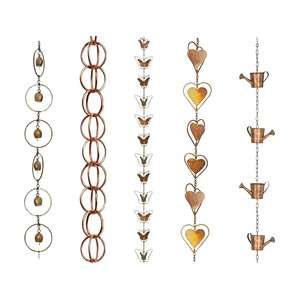 Fabricante y exportador de cadena de lluvia de cobre decorativa para el hogar de tamaño personalizado proveedor de cadena de lluvia de diseño de campana de metal de cobre personalizado - Product Image 6