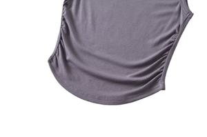 Camisetas sin mangas de cuello alto transpirables para mujer, verano 2024, 100% poliéster, tela de estambre, estilo vintage, casual, sexy y para discoteca - Product Image 2