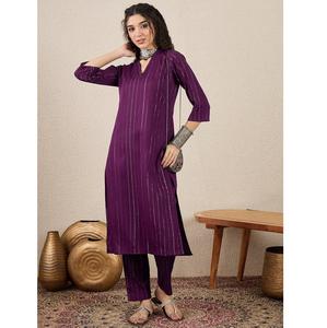 Conjunto de Kurta y Pantalón Recto de Estilo Étnico para Mujer de Oficina, Formal y Elegante, Disponible a un Precio Competitivo - Product Image 1