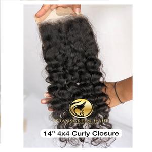 100% บริสุทธิ์14เส้นผมชาวอินเดียม้วนเป็นลอนประดับด้วยลูกไม้แบบ HD จากประเทศกัมพูชา - Product Image 1