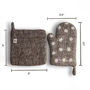 Gants de cuisine en <span class=keywords><strong>feutre</strong></span> de laine résistants à la chaleur, non toxiques et sans produits chimiques, pour la cuisson et la grillade - Product Image 4