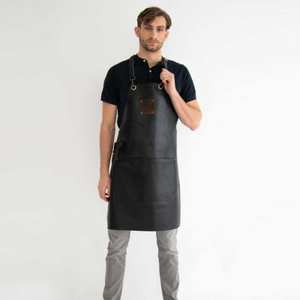 Genuine Customized Logo Printed LeatherWorkshop <b>Apron</b> for DIY Projects Soft yet Durable <b>Leather</b> <b>Apron</b> for Everyday Use - Product Image 5