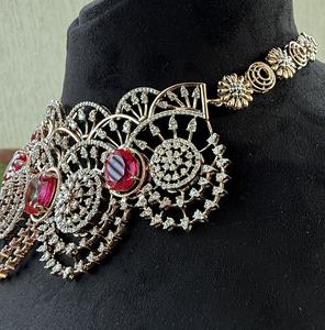 Ensemble de colliers en or massif 14K et 18K avec diamants naturels Coupe brillante Certifié par un tiers Chic Choker Collection de bijoux élégants - Product Image 2