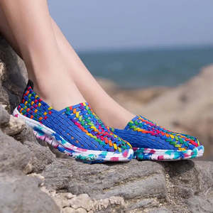 Women's Casual Breathable Walking <b>Shoes</b> in Autumn Lightweight and <b>Soft</b> Upper Material Knit Summer Woven Style - Product Image 3
