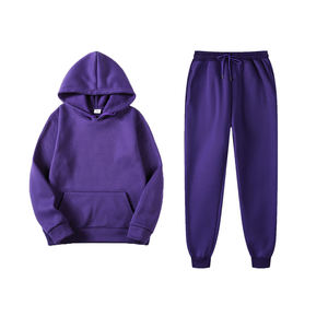 ชุดเสื้อฮู้ดสำหรับวิ่งจ๊อกกิ้งของผู้ชายผ้าฝ้าย100% งานปักไร้รอยต่อสไตล์ลำลองสำหรับฤดูหนาวขนาดใหญ่พิเศษออกแบบได้ตามต้องการ - Product Image 1