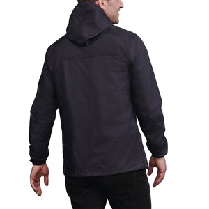 Vestes coupe-vent personnalisées pour hommes, nouveaux vêtements d'hiver avec logo positionné à l'avant, imperméables, à capuche, décontractées - Product Image 2