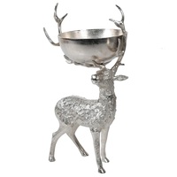 Sortie d'usine promotionnel grande capacité ronde en aluminium cerf seau à glace hôtel et Barware métal Champagne seau à glace refroidisseur