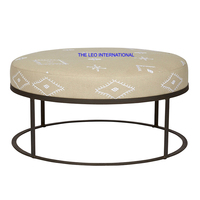 Table basse de rangement tuftée surdimensionnée, pouf rond, dernière conception 2022