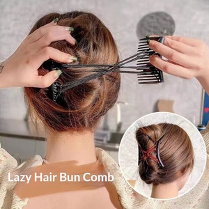 Peine <span class=keywords><strong>Mágico</strong></span> Elástico Ajustable <span class=keywords><strong>para</strong></span> el Cabello, Clip Elástico <span class=keywords><strong>para</strong></span> Mujeres y Niñas, Horquillas Sin Pliegues, Peinador de Moños Vintage <span class=keywords><strong>para</strong></span> Cabello Grueso - Product Image 6