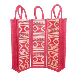 Pochette en jute 1 sac de bouteille - Product Image 6